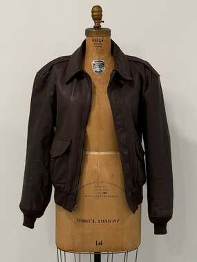 Vintage Cooper Type A-2 Leather Flight Jacket USAF Made in USA Size 40